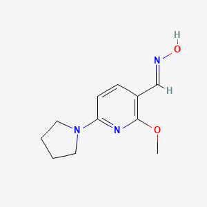 (E)-2-Methoxy-6-(pyrrolidin-1-yl)nicotinaldehyde oxime - 1228670-10-7