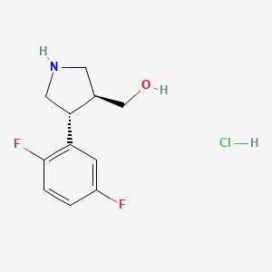 [(3S,4R)-4-(2,5-Difluorophenyl)pyrrolidin-3-yl]-methanol hydrochloride - 1217704-12-5
