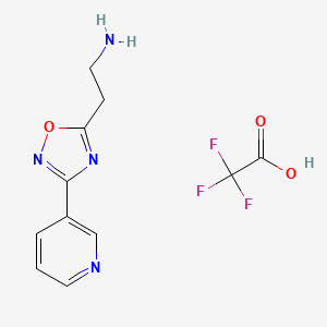 [2-(3-Pyridin-3-yl-1,2,4-oxadiazol-5-yl)ethyl]-amine trifluoroacetate - 1185302-86-6