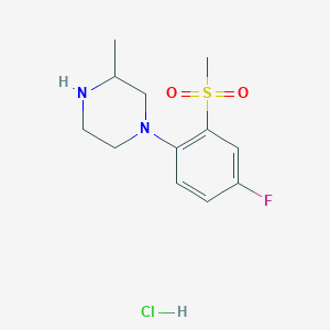 1-[4-Fluoro-2-(methylsulfonyl)phenyl]-3-methylpiperazine hydrochloride - 1185300-08-6