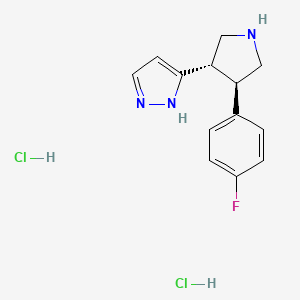 3-[(3S,4R)-4-(4-Fluoro-phenyl)-pyrrolidin-3-YL]-1H-pyrazole dihydrochloride - 1217731-62-8