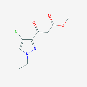 3-(4-Chloro-1-ethyl-1H-pyrazol-3-yl)-3-oxo-propionic acid methyl ester - 1229623-87-3