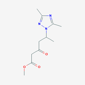 5-(3,5-Dimethyl-[1,2,4]triazol-1-yl)-3-oxo-hexanoic acid methyl ester - 1229624-75-2