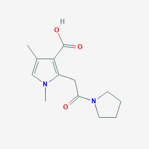 1,4-Dimethyl-2-(2-oxo-2-pyrrolidin-1-ylethyl)-1H-pyrrole-3-carboxylic acid - 1185101-95-4