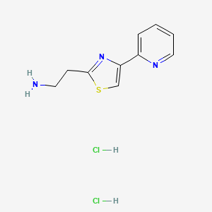 2-[4-(Pyridin-2-yl)-1,3-thiazol-2-yl]ethan-1-amine dihydrochloride - 1308650-39-6