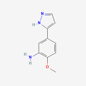 [2-Methoxy-5-(1H-pyrazol-5-yl)phenyl]amine - 1269285-99-5