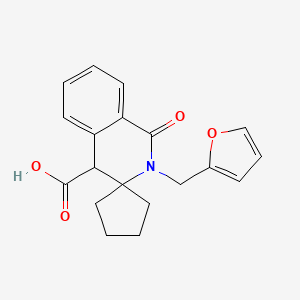 2'-(2-Furylmethyl)-1'-oxo-1',4'-dihydro-2'H-spiro[cyclopentane-1,3'-isoquinoline]-4'-carboxylic acid - 1232691-23-4
