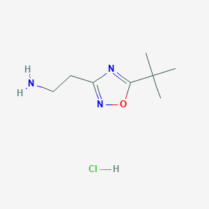 2-(5-(Tert-butyl)-1,2,4-oxadiazol-3-yl)ethan-1-amine hydrochloride - 1244059-96-8