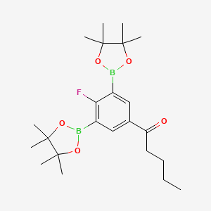 1-(4-Fluoro-3,5-bis(4,4,5,5-tetramethyl-1,3,2-dioxaborolan-2-yl)phenyl)pentan-1-one - 1150561-65-1