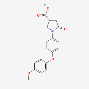1-[4-(4-Methoxyphenoxy)phenyl]-5-oxopyrrolidine-3-carboxylic acid - 894609-33-7