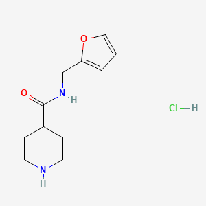 N-(furan-2-ylmethyl)piperidine-4-carboxamide hydrochloride - 1220037-74-0
