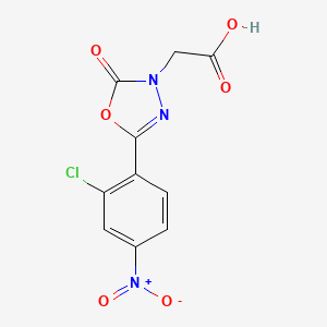 [5-(2-Chloro-4-nitrophenyl)-2-oxo-1,3,4-oxadiazol-3(2H)-yl]acetic acid - 1216502-69-0