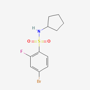 4-bromo-N-cyclopentyl-2-fluorobenzenesulfonamide - 1334497-45-8