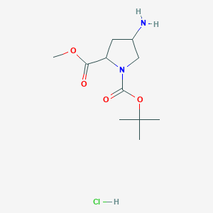1-Tert-butyl 2-methyl 4-aminopyrrolidine-1,2-dicarboxylate hydrochloride - 1922671-53-1