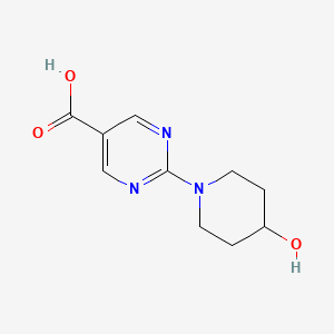 2-(4-Hydroxypiperidin-1-YL)pyrimidine-5-carboxylic acid - 1116339-69-5