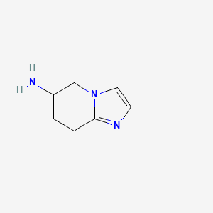 2-tert-butyl-5H,6H,7H,8H-imidazo[1,2-a]pyridin-6-amine - 1306606-89-2