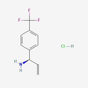(1R)-1-[4-(trifluoromethyl)phenyl]prop-2-en-1-amine hydrochloride - 1181394-23-9