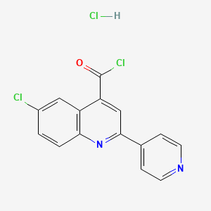 6-Chloro-2-(pyridin-4-yl)quinoline-4-carbonyl chloride hydrochloride - 1332529-00-6