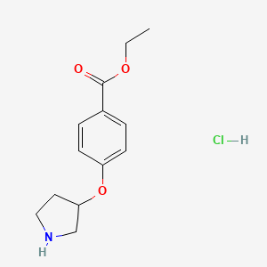 Ethyl 4-(3-pyrrolidinyloxy)benzoate hydrochloride - 1220036-41-8