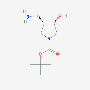 cis-1-Boc-3-hydroxy-4-aminomethylpyrrolidine - 872714-78-8
