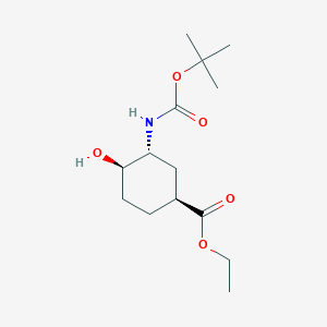 (1S,3R,4R)-3-(Boc-amino)-4-hydroxy-cyclohexanecarboxylic acid ethyl ester - 365997-33-7