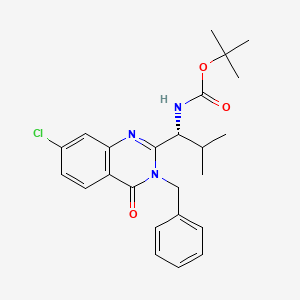 (R)-tert-Butyl 1-(3-benzyl-7-chloro-4-oxo-3,4-dihydroquinazolin-2-yl)-2-methylpropylcarbamate - 587881-33-2