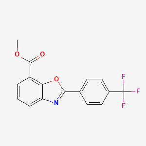 2-(4-Trifluoromethylphenyl)-benzooxazole-7-carboxylic acid methyl ester - 729591-83-7