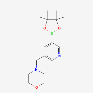4-((5-(4,4,5,5-Tetramethyl-1,3,2-dioxaborolan-2-yl)pyridin-3-yl)methyl)morpholine - 919347-16-3