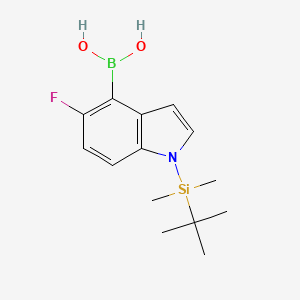 (1-(tert-Butyldimethylsilyl)-5-fluoro-1H-indol-4-yl)boronic acid - 1093066-72-8