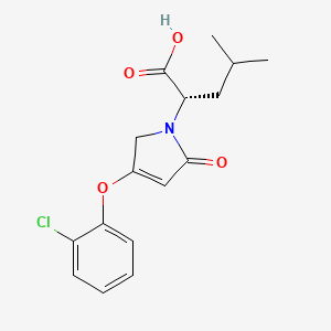 (S)-2-(4-(2-chlorophenoxy)-2-oxo-2,5-dihydro-1H-pyrrol-1-yl)-4-methylpentanoic acid - 1191997-64-4