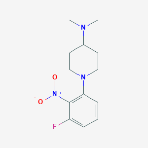 1-(3-fluoro-2-nitrophenyl)-N,N-dimethylpiperidin-4-amine - 1283993-94-1