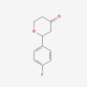 2-(4-fluorophenyl)dihydro-2H-pyran-4(3H)-one - 1026692-58-9