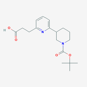 3-(6-(1-(tert-Butoxycarbonyl)piperidin-3-yl)pyridin-2-yl)propanoic acid - 1361112-14-2