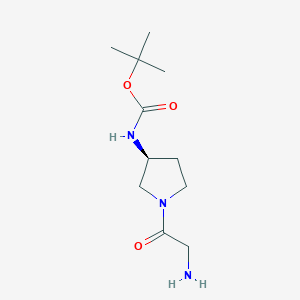 [(S)-1-(2-Amino-acetyl)-pyrrolidin-3-yl]-carbamic acid tert-butyl ester - 1354011-45-2