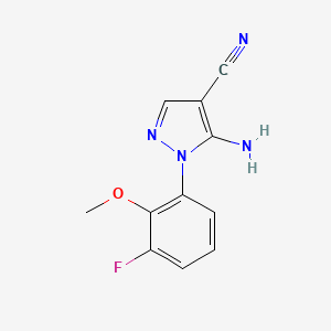 5-Amino-1-(3-fluoro-2-methoxy-phenyl)-1H-pyrazole-4-carbonitrile - 1159678-62-2