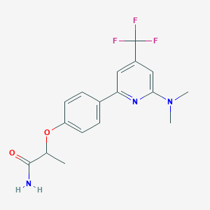 2-[4-(6-Dimethylamino-4-trifluoromethyl-pyridin-2-yl)-phenoxy]-propionamide - 1311278-61-1