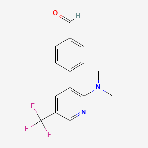 4-(2-(Dimethylamino)-5-(trifluoromethyl)pyridin-3-yl)benzaldehyde - 1311279-13-6