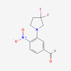 3-(3,3-Difluoropyrrolidin-1-yl)-4-nitrobenzaldehyde - 1774900-29-6