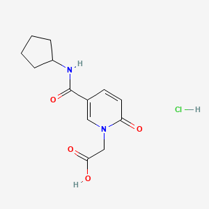 (5-Cyclopentylcarbamoyl-2-oxo-2H-pyridin-1-yl)-acetic acid hydrochloride - 1361112-94-8