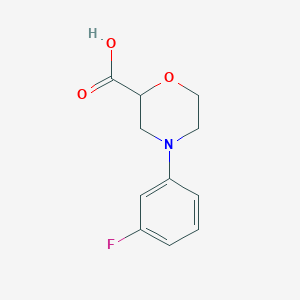 4-(3-Fluorophenyl)morpholine-2-carboxylic acid - 1316225-76-9