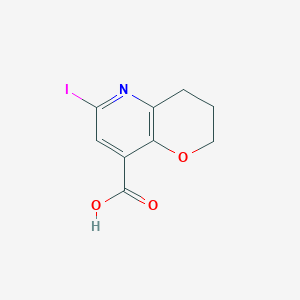 6-iodo-3,4-dihydro-2H-pyrano[3,2-b]pyridine-8-carboxylic acid - 1346447-29-7