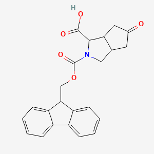 2-[(9H-fluoren-9-ylmethoxy)carbonyl]-5-oxo-octahydrocyclopenta[c]pyrrole-1-carboxylic acid - 1403766-58-4