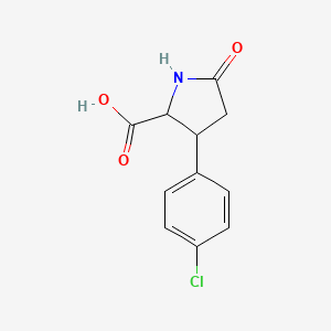 3-(4-Chlorophenyl)-5-oxopyrrolidine-2-carboxylic acid - 1026093-70-8