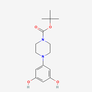 5-(4-Boc-piperazin-1-yl)benzene-1,3-diol - 882695-30-9