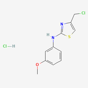 4-(chloromethyl)-N-(3-methoxyphenyl)-1,3-thiazol-2-amine hydrochloride - 1351602-26-0