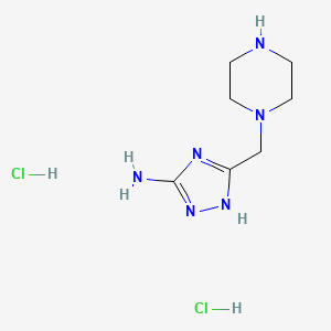 5-(piperazin-1-ylmethyl)-4H-1,2,4-triazol-3-amine dihydrochloride - 1417347-72-8