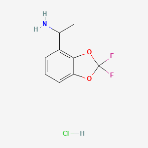 1-(2,2-Difluorobenzo[d][1,3]dioxol-4-yl)ethan-1-amine hydrochloride - 2135332-32-8