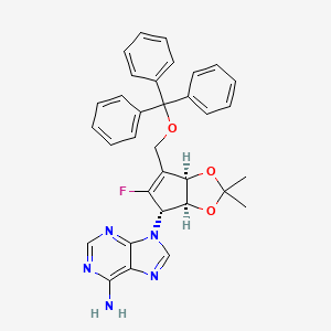 9-((3As,4s,6ar)-5-fluoro-2,2-dimethyl-6-(trityloxymethyl)-4,6a-dihydro-3ah-cyclopenta[d][1,3]dioxol-4-yl)-9h-purin-6-amine - 805245-44-7