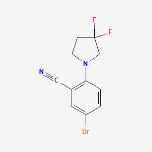 5-Bromo-2-(3,3-difluoropyrrolidin-1-yl)benzonitrile - 1627693-40-6