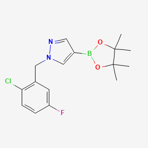 1H-Pyrazole, 1-[(2-chloro-5-fluorophenyl)methyl]-4-(4,4,5,5-tetramethyl-1,3,2-dioxaborolan-2-yl)- - 1604036-69-2